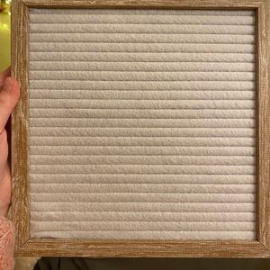 Wood frame felt letter board